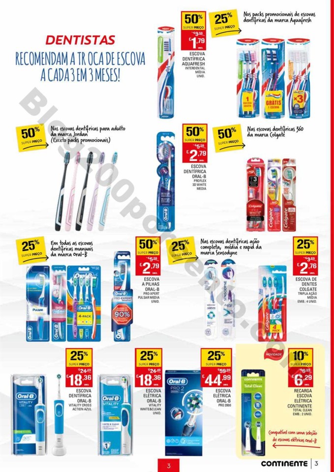 Antevisão Folheto Continente higiene oral 1 a 15 