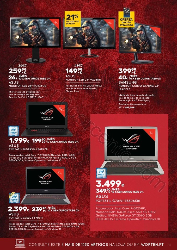 Novo Folheto WORTEN Extra Gamer promoções até 3