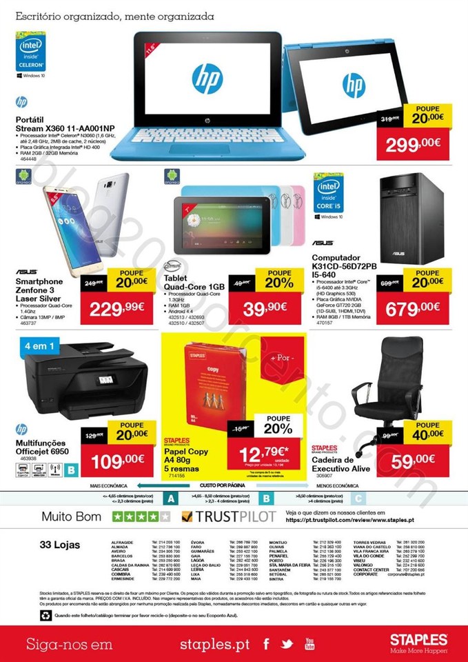 Antevisão Folheto STAPLES Promoções de 8 a 22 f