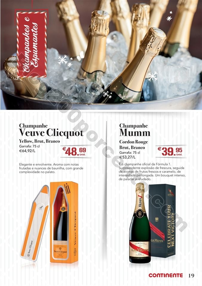 Antevisão Folheto CONTINENTE Natal bebidas Promo