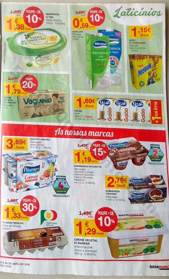Intermarché Folheto promoções de 18 a 24 abril 