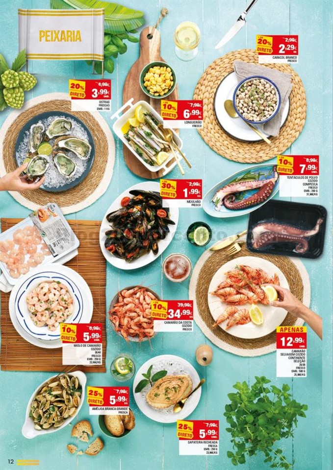 continente cervejas e mariscos promoções de 9 a 