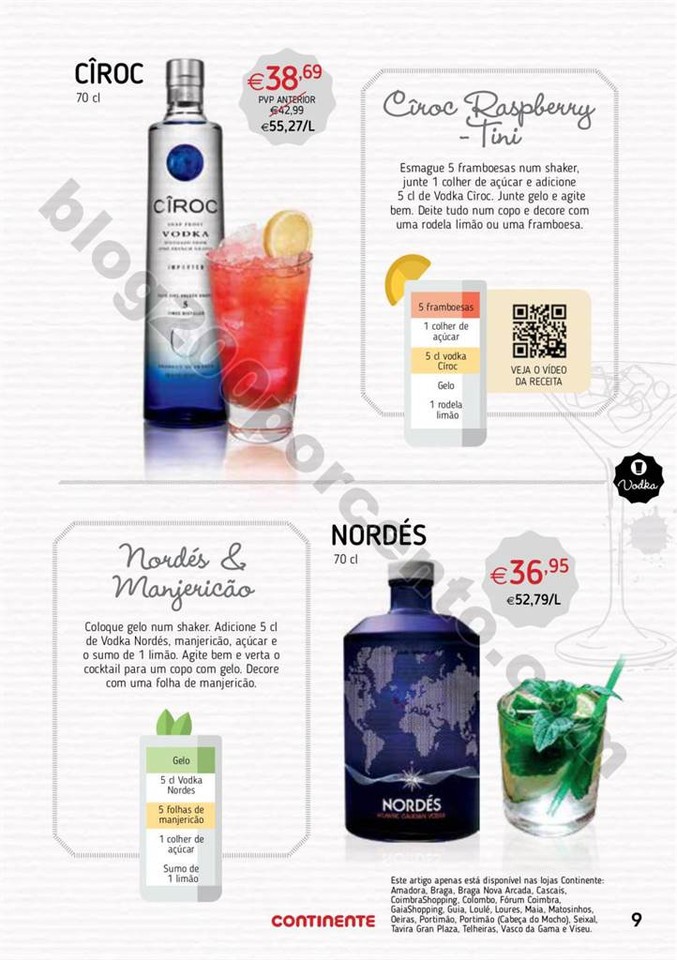 Antevisão Folheto CONTINENTE Cocktails de 25 julh