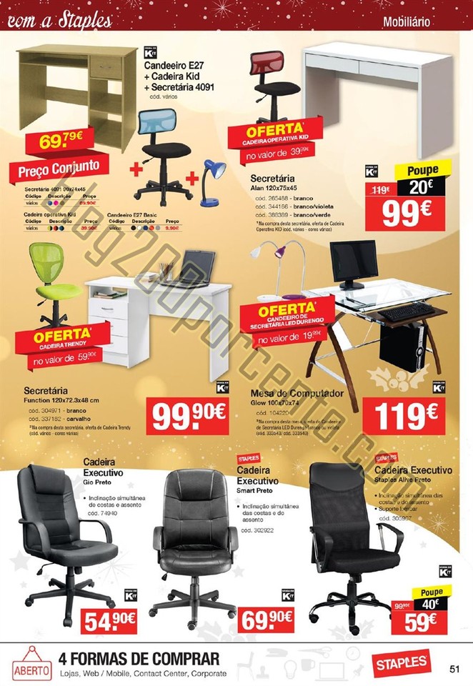 Antevisão Folheto STAPLES Natal promoções de 26