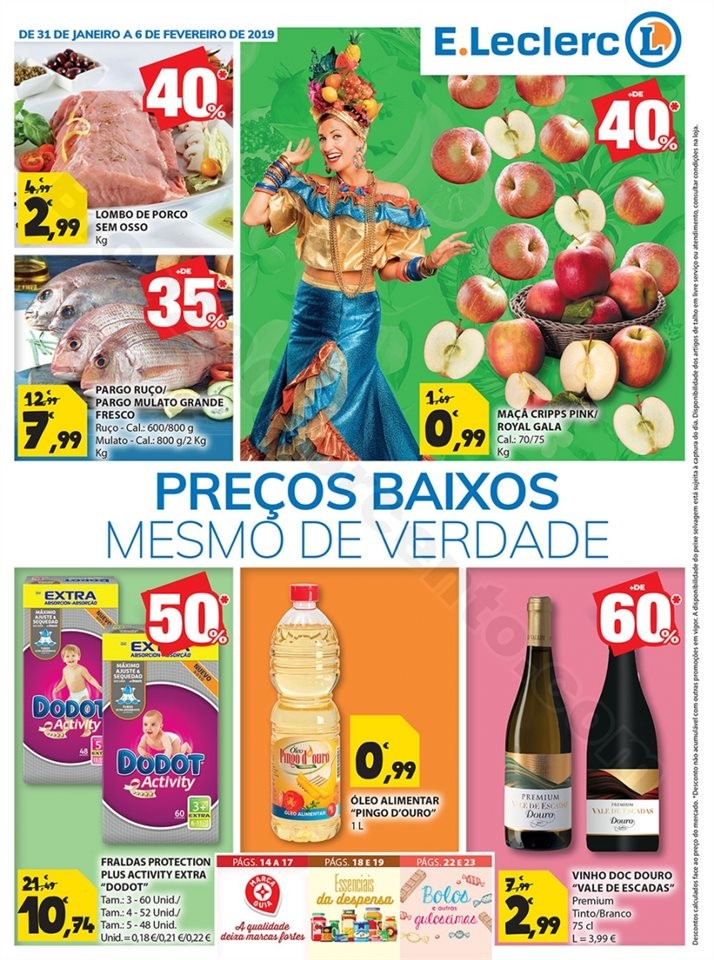 Antevisão Folheto E-LECLERC Promoções de 31 jan