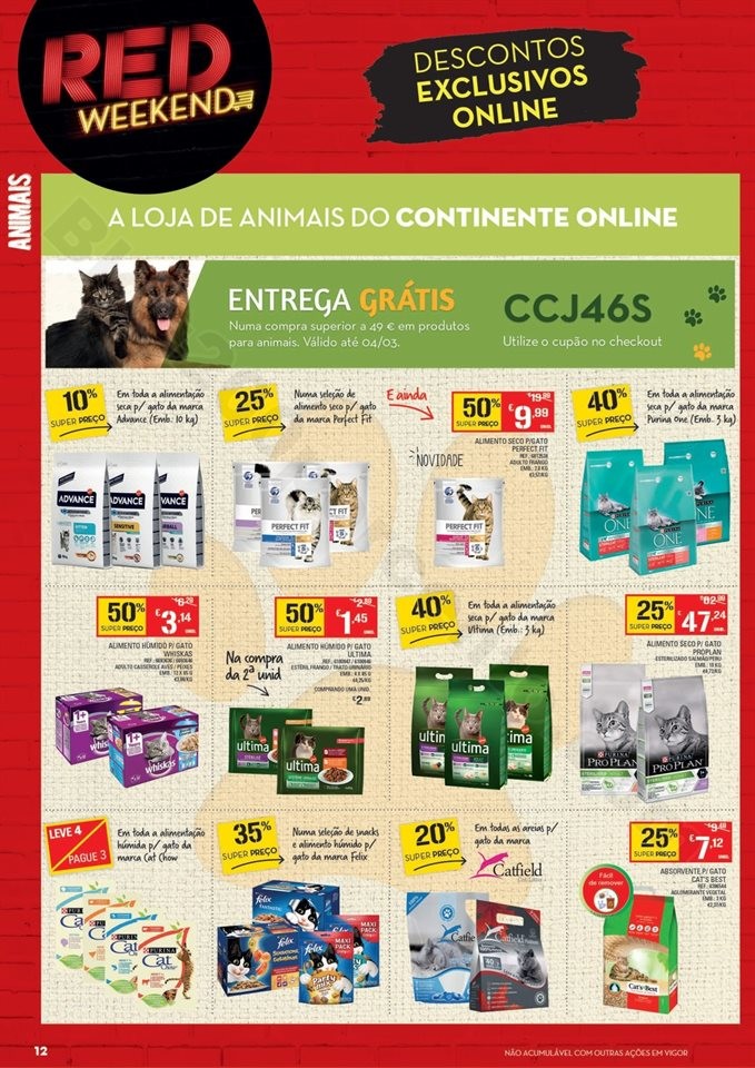 Antevisão Folheto CONTINENTE Red Weekend 22 a 24 