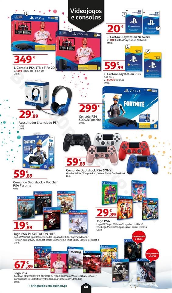 Folheto Brinquedos Natal AUCHAN Promoções de 8 n