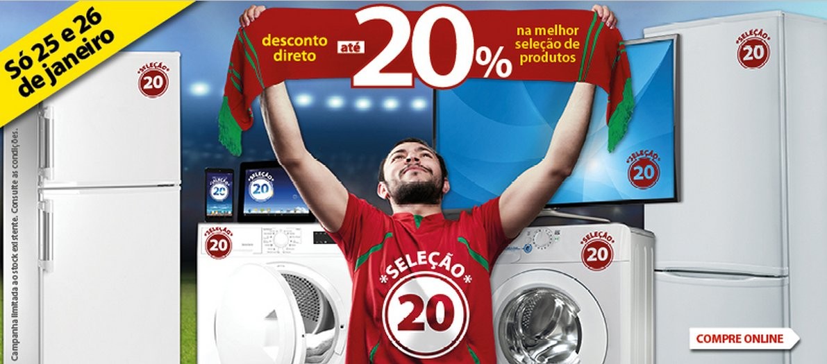 Desconto direto até 20% | RADIO POPULAR | dias 25 e 26 janeiro