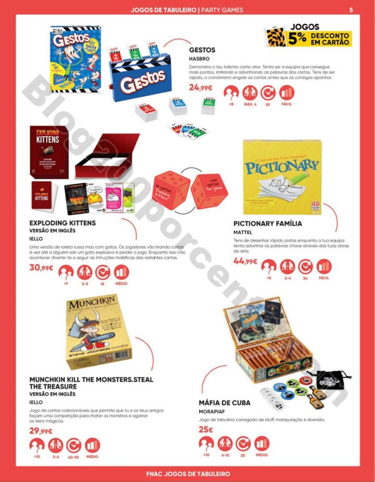 Antevisão Folheto FNAC Especial jogos tabuleiro p