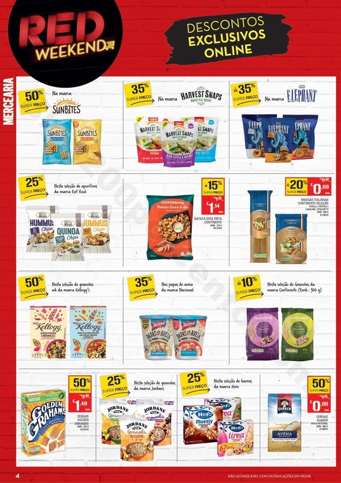 Antevisão Folheto CONTINENTE Red Weekend 22 a 24 