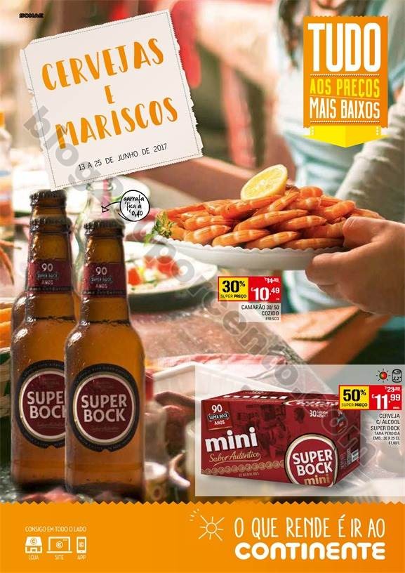 Antevisão Folheto CONTINENTE Mariscos e Cervejas 