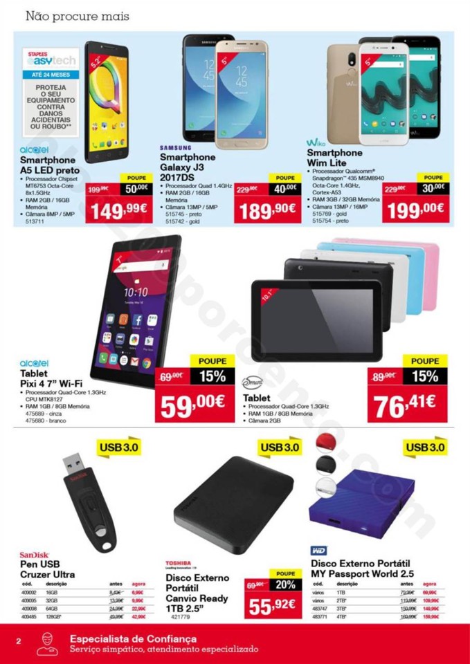 Antevisão Folheto STAPLES Promoções de 2 a 14 n