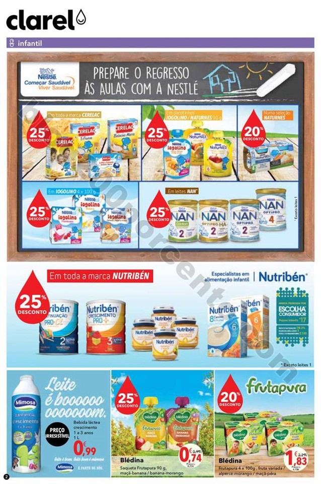 Antevisão Folheto CLAREL Promoções de 24 agosto