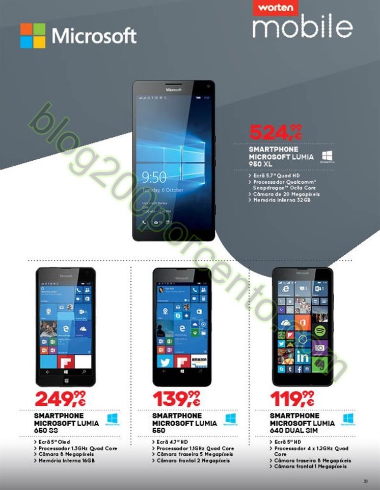 Antevisão Folheto WORTEN Mobile promoções de 11