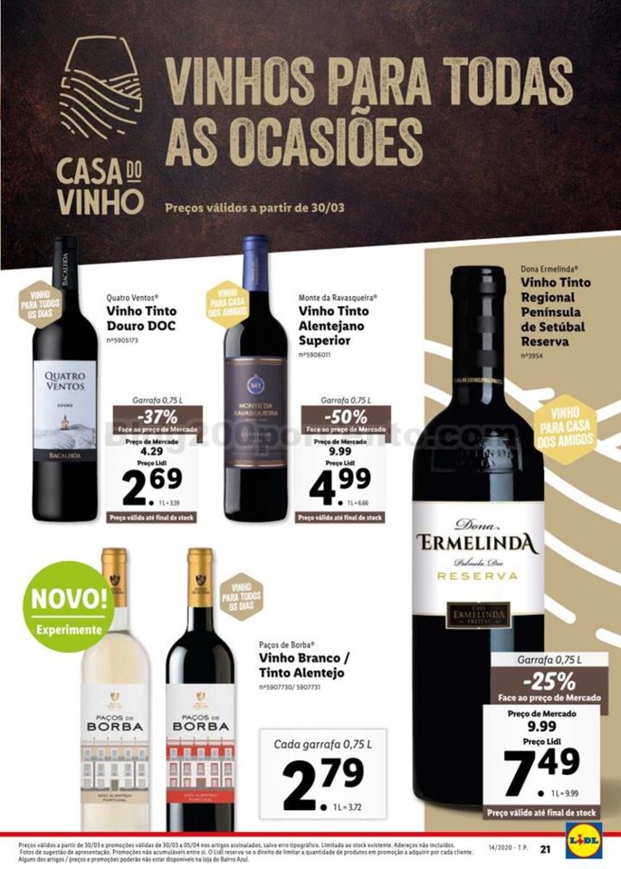 Antevisão Folheto LIDL Promoções de 30 março a