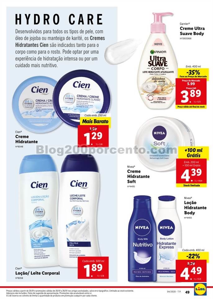 Antevisão Folheto LIDL Beleza Promoções de 20 a