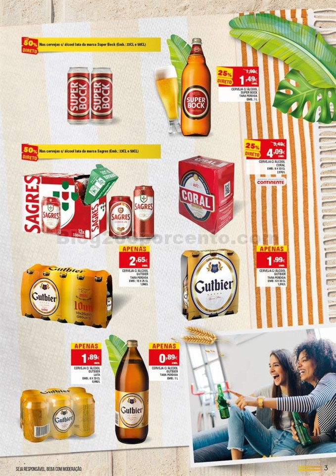continente cervejas e mariscos promoções de 9 a 