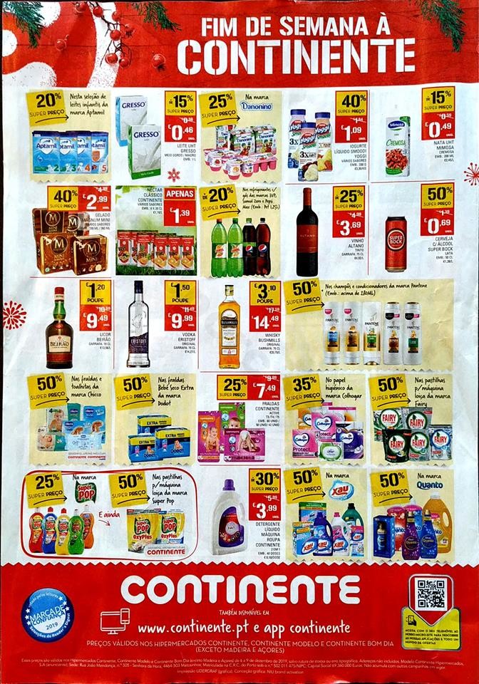 antevisão folheto continente fim de semana 6 a 9 