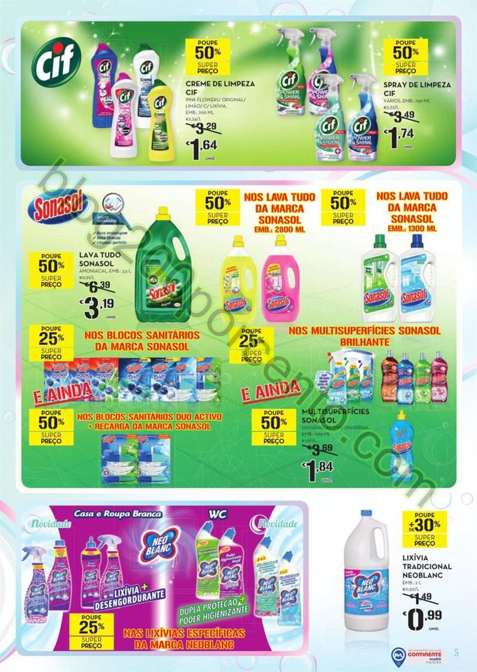 Antevisão Folheto CONTINENTE Limpeza de 23 fevere
