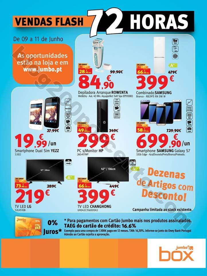 Vendas Flash JUMBO - BOX Promoções de 9 a 11 jun