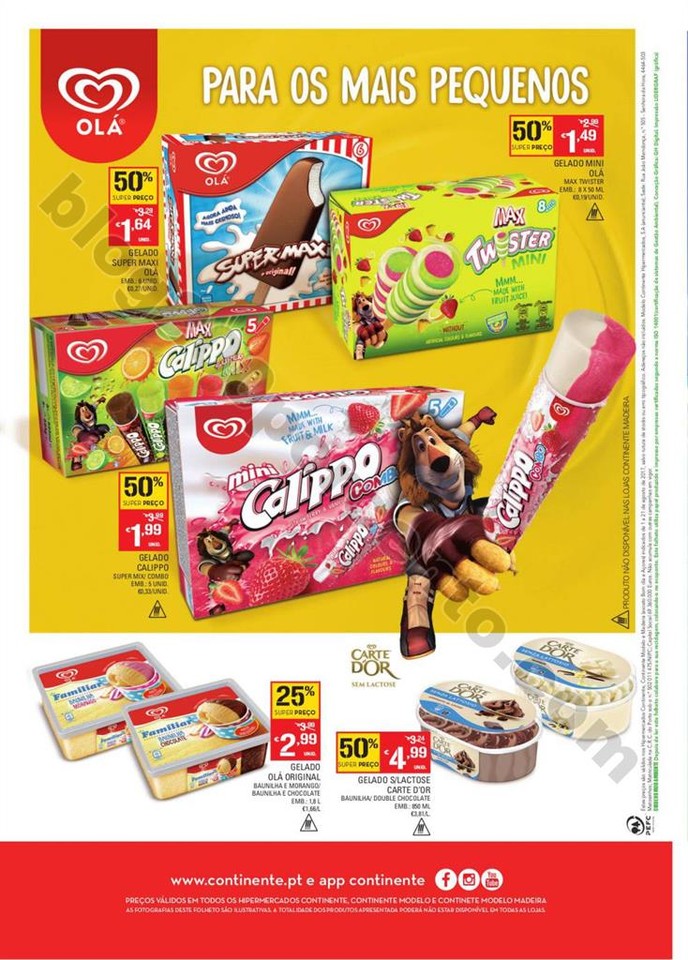 Antevisão Folheto CONTINENTE Especial Gelados pro