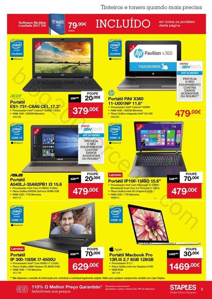 Antevisão Folheto STAPLES Promoções de 27 fever