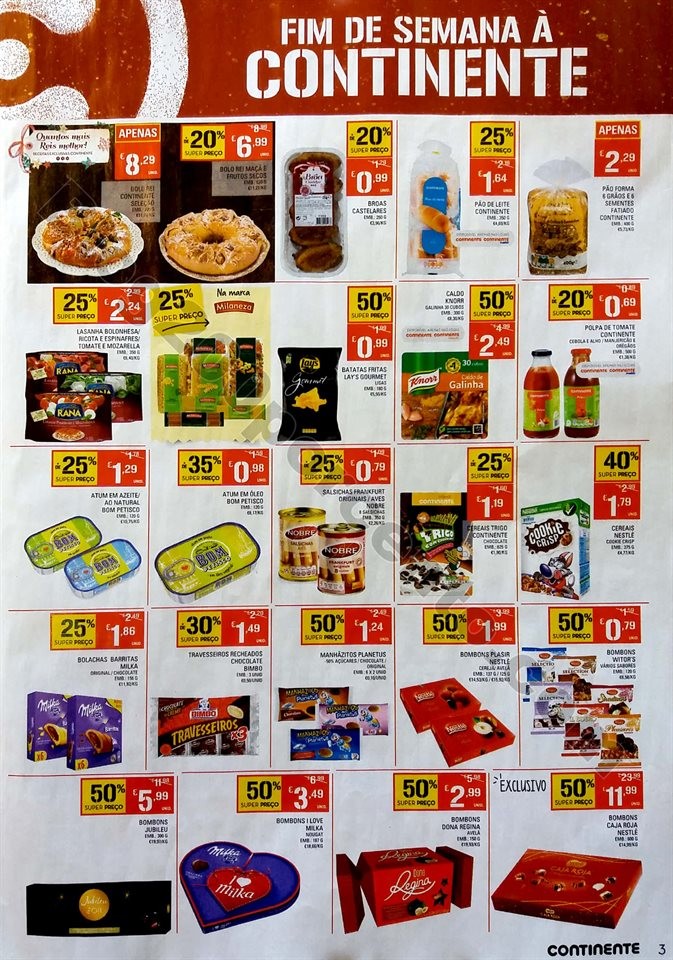 antevisao continente fim de semana 7 a 10 dezembro