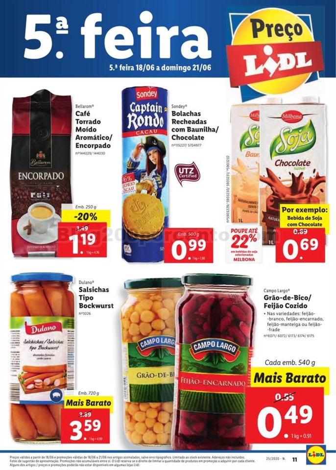 Antevisão Folheto LIDL Promoções de 15 a 21 jun