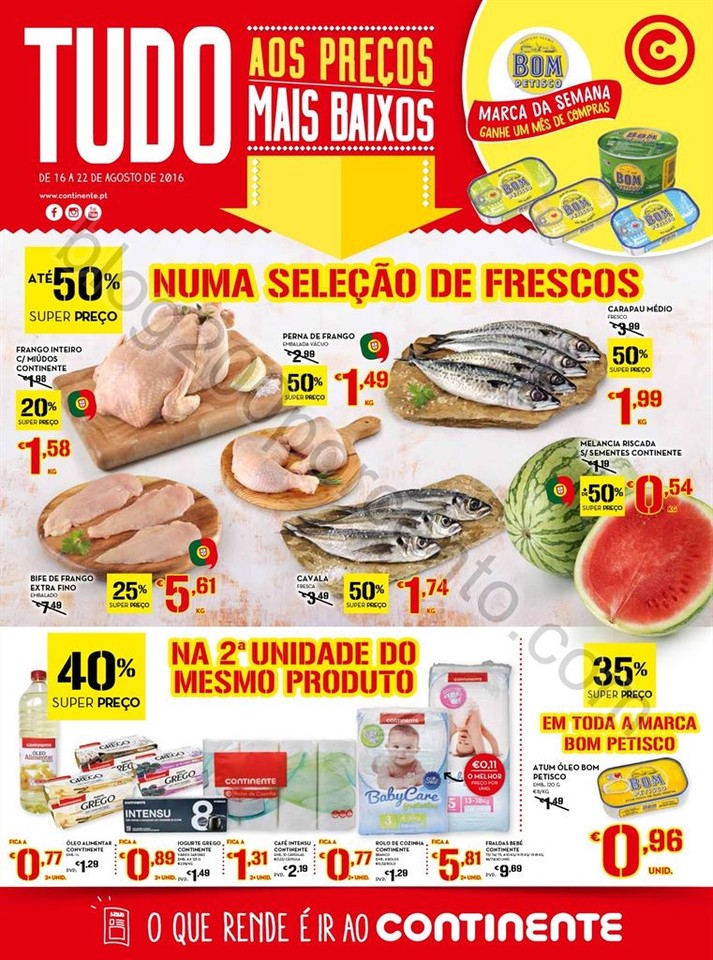 Antevisão Folheto CONTINENTE Promoções de 16 a 