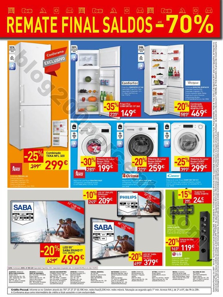 Antevisão Folheto CONFORAMA Remate Saldos promoç