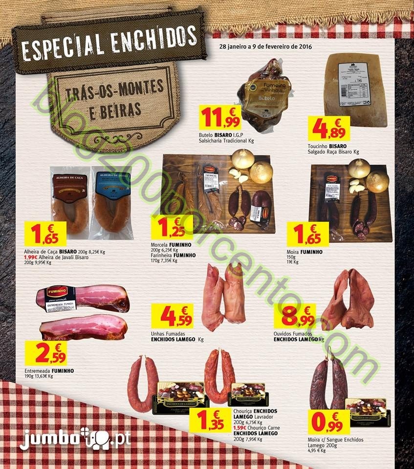 Antevisão Folheto JUMBO Fim de Semana Enchidos de