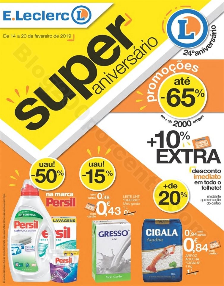 Antevisão Folheto E-LECLERC Aniversário promoç