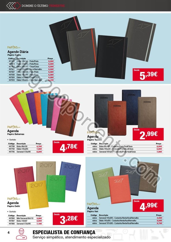 Antevisão Folheto STAPLES Agendas promoções de 