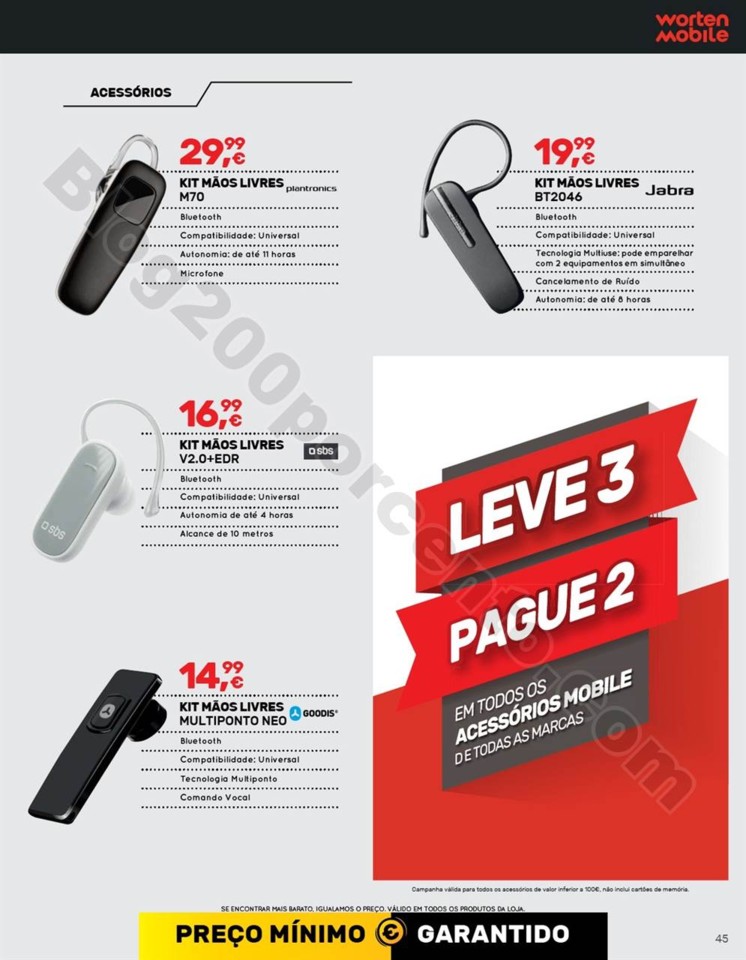 Antevisão Folheto WORTEN Mobile promoções de 15