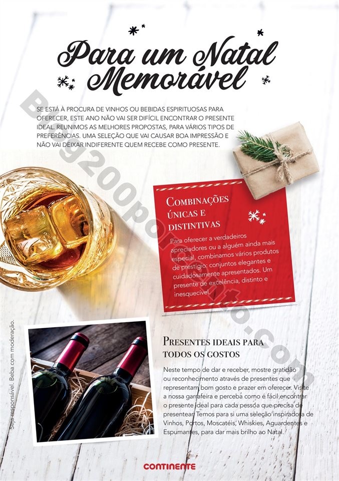 Antevisão Folheto CONTINENTE Natal bebidas Promo