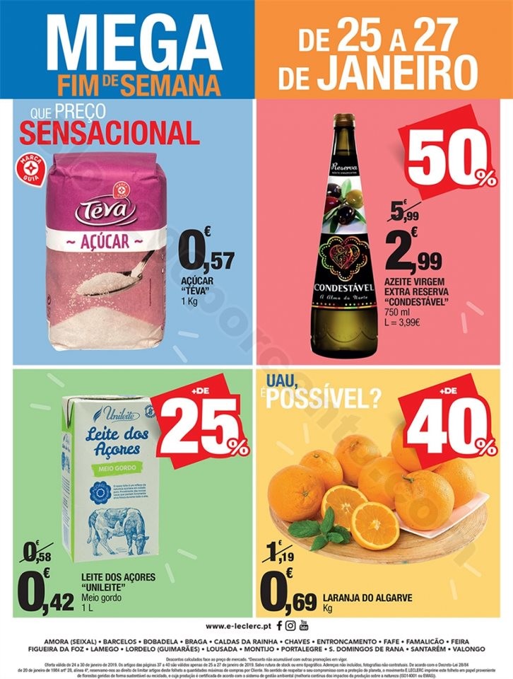 Mega Fim de semana E-LECLERC Promoções de 25 a 2