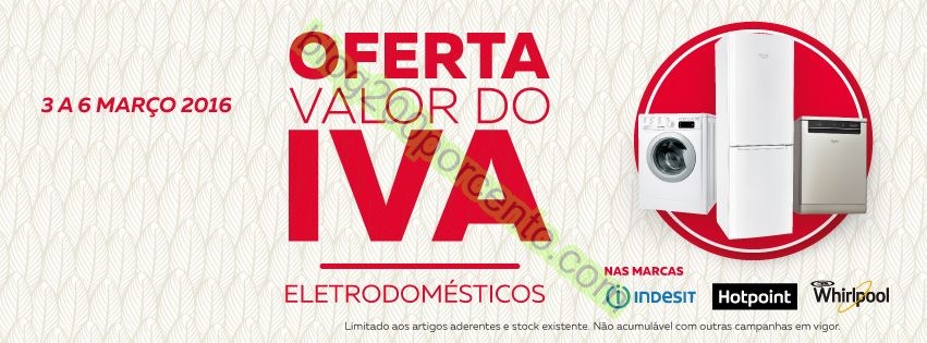 Oferta do valor do Iva JOM Promoções de 3 a 6 ma