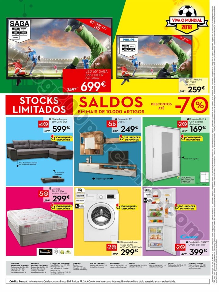 Antevisão Folheto CONFORAMA Saldos até 70% a par