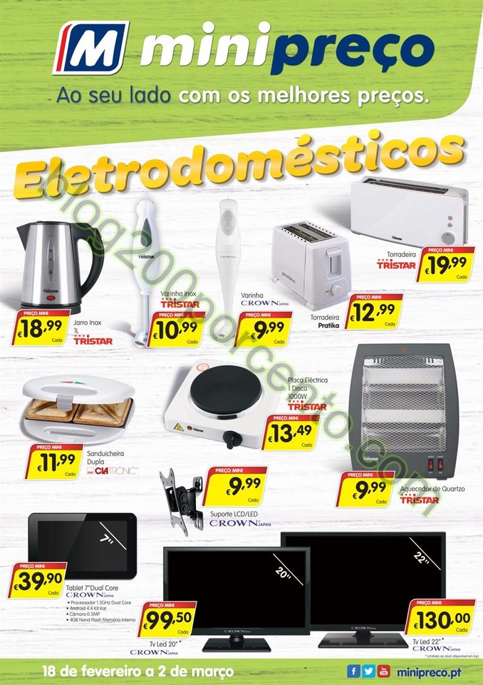 Antevisão Folheto MINIPREÇO Bazar de 18 fevereir