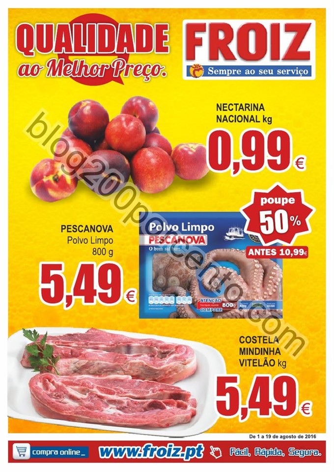 Novo Folheto FROIZ Promoções de 1 a 19 agosto p1