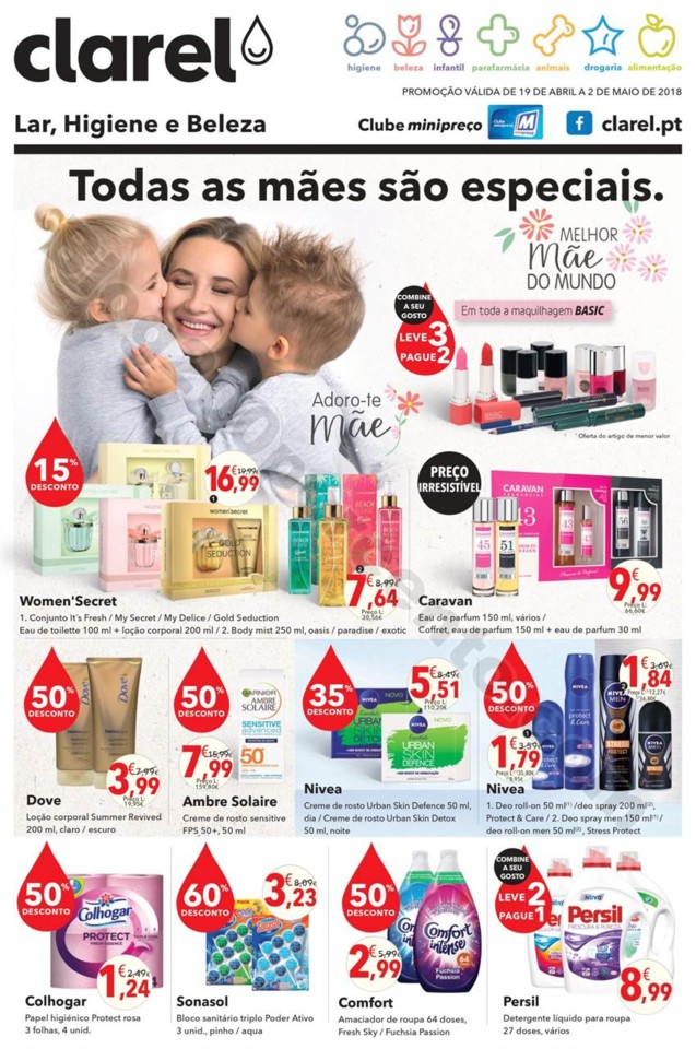 Antevisão Folheto CLAREL Promoções de 19 abril