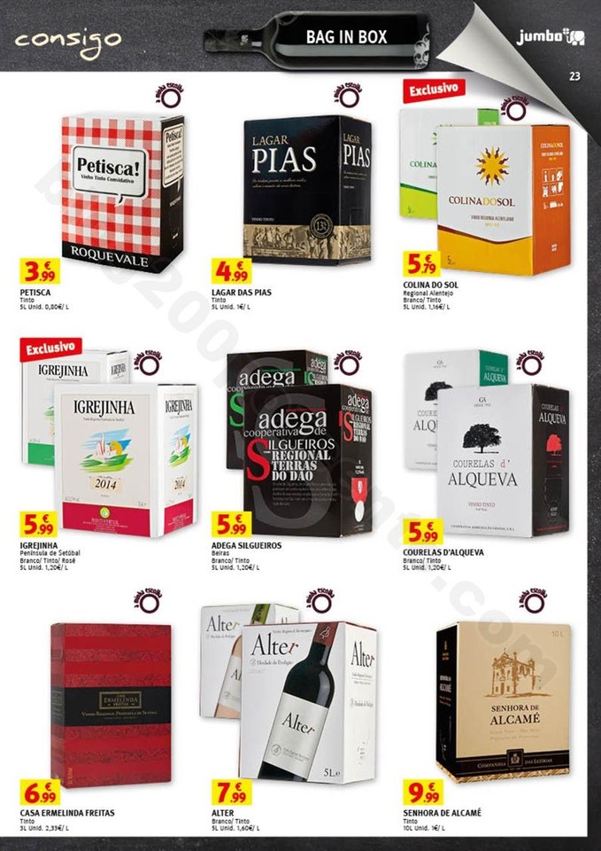 Antevisão Folheto JUMBO Vinhos promoções de 5 a