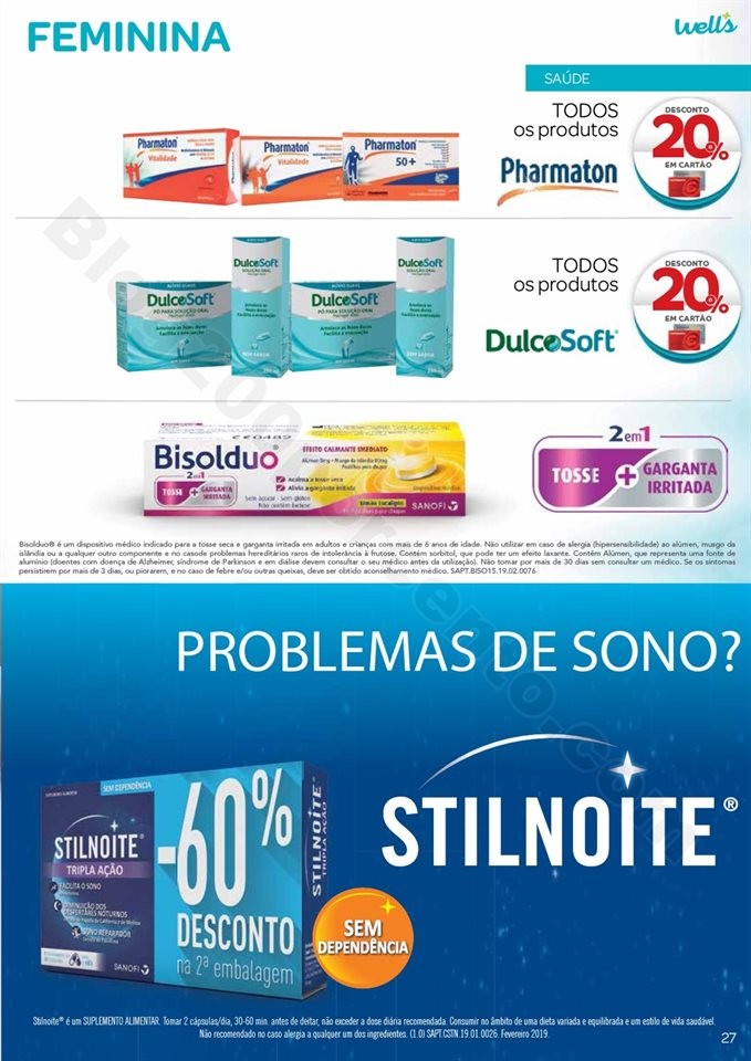 Antevisão Folheto WELLS Promoções de 26 feverei