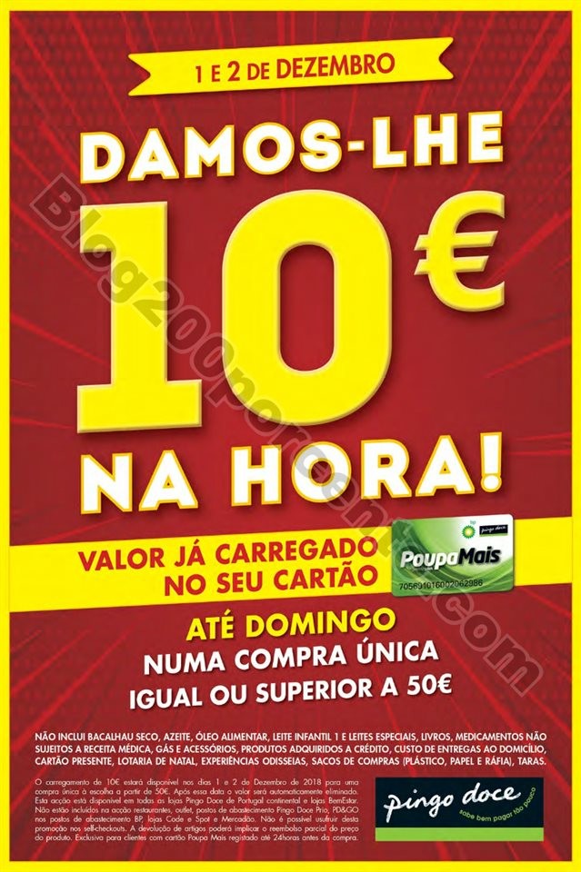 Antevisão Pingo Doce Fim de semana 1 a 3 dezembro