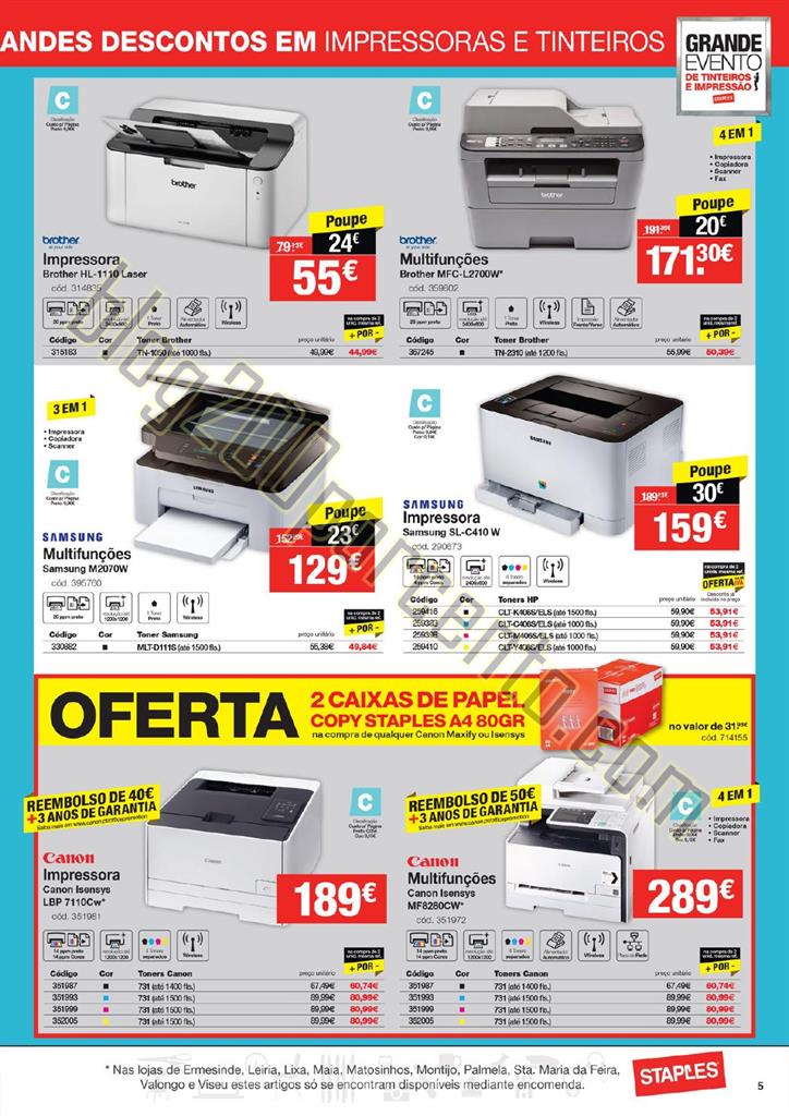 Antevisão Folheto STAPLES Promoções de 17 a 29 