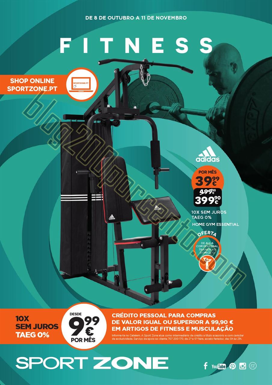 Antevisão Folheto SPORT ZONE Fitness de 8 outubro
