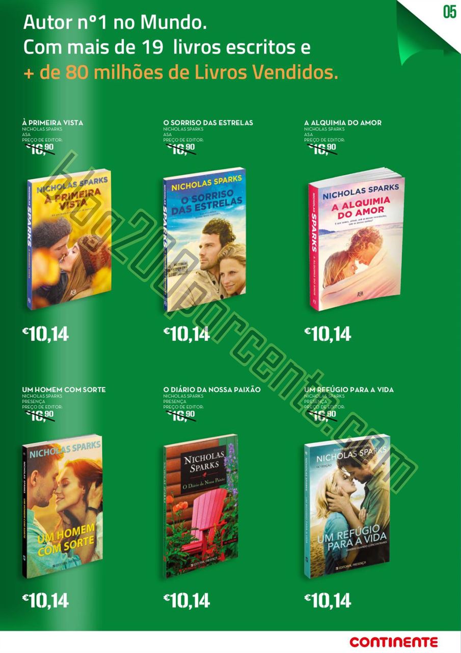 Antevisão Folheto CONTINENTE Feira do Livro de 14