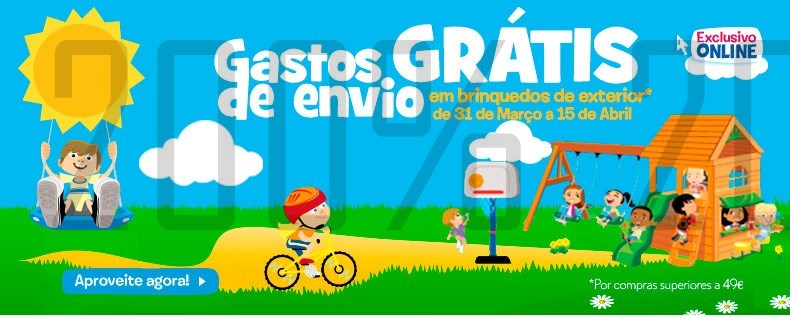 Oferta portes | TOYSRUS | Brinquedos de exterior até 15 abril