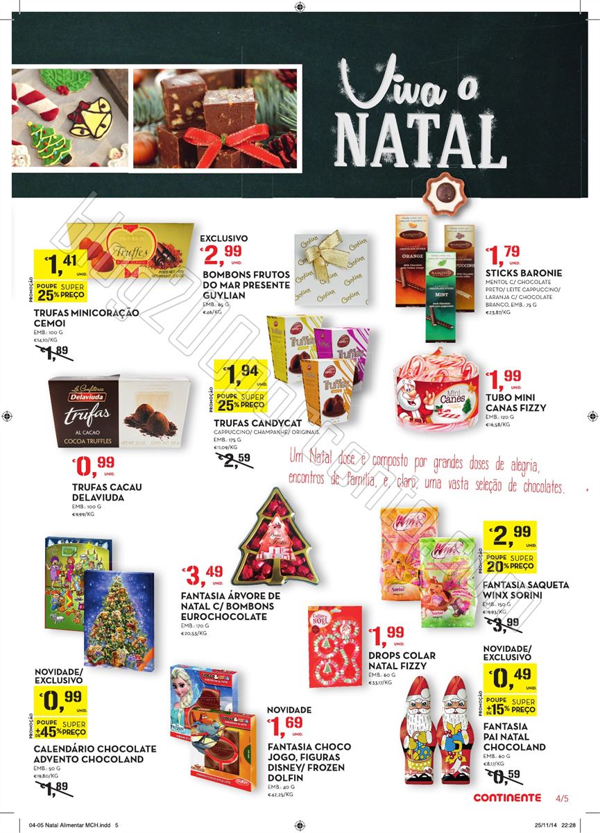 Novo Folheto CONTINENTE Viva o Natal de 9 a 24 dez