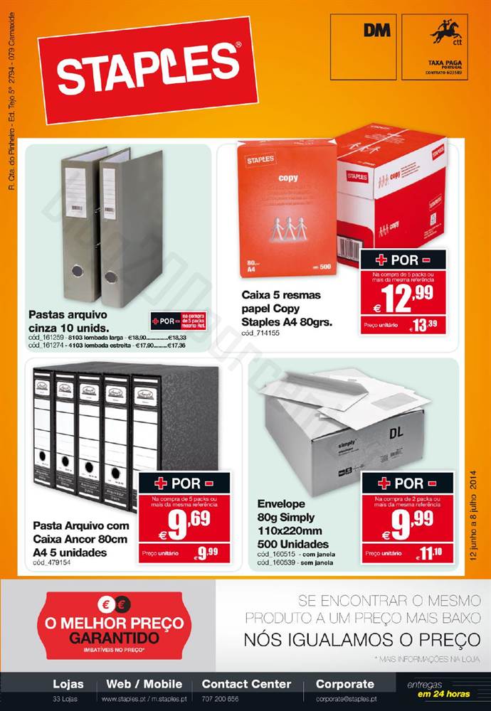 Antevisão Folheto Promoções STAPLES de 12 junho a 8 julho
